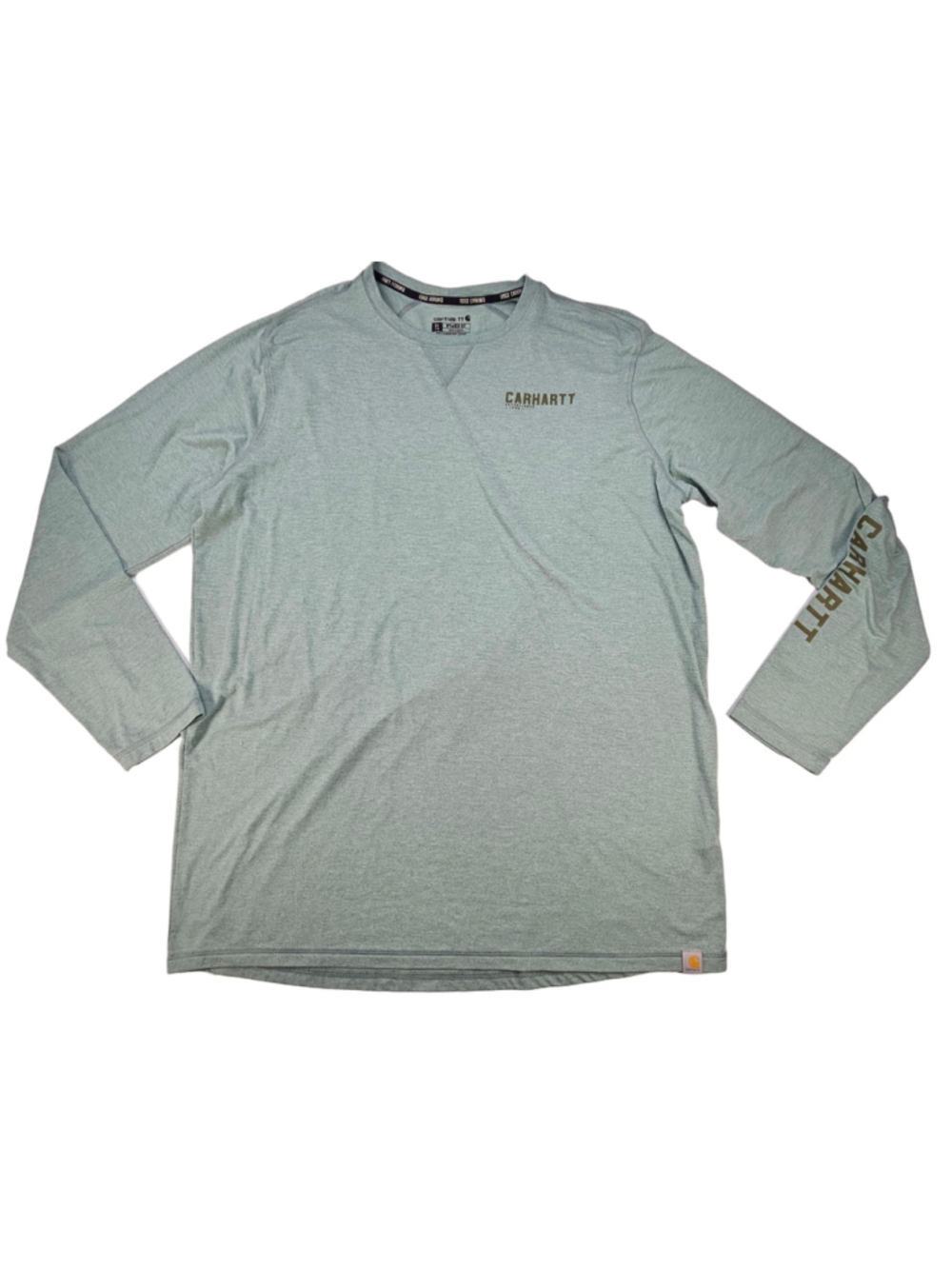 Carhartt Force Extremes Shirt Mens XL Tall Green Long Sleeve Relaxed Fit 104682